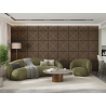 Mexen Linea 08 akustický nástenný panel 60 x 60 cm (4 ks), plsť 9 mm, technická dyha, Tmavý Orech - S110-60607-08-044