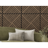 Mexen Linea 08 akustický nástenný panel 60 x 60 cm (4 ks), plsť 9 mm, technická dyha, Tmavý Orech - S110-60607-08-044