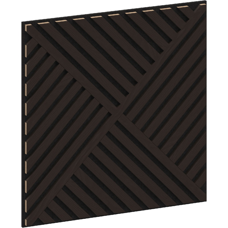 Mexen Linea 08 akustický stenový panel 60 x 60 cm (4 ks), plsť 9 mm, technická dyha, Čierny Dub - S110-60607-08-046