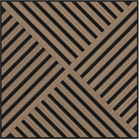 Mexen Linea 08 akustický nástenný panel 60 x 60 cm (4 ks), plsť 9 mm, technická dyha, Svetlý Orech - S110-60607-08-047