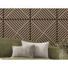 Mexen Linea 08 akustický nástenný panel 60 x 60 cm (4 ks), plsť 9 mm, technická dyha, Svetlý Orech - S110-60607-08-047