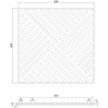 Mexen Linea 08 akustický nástenný panel 60 x 60 cm (4 ks), plsť 9 mm, technická dyha, Svetlý Orech - S110-60607-08-047