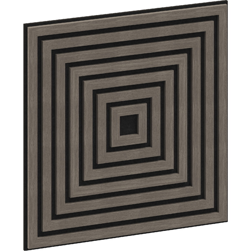 Mexen Linea 13 akustický stenový panel 60 x 60 cm (4 ks), plsť 9 mm, technická dyha, Sivý Dub - S110-60607-13-043
