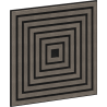 Mexen Linea 13 akustický stenový panel 60 x 60 cm (4 ks), plsť 9 mm, technická dyha, Sivý Dub - S110-60607-13-043