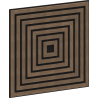 Mexen Linea 13 akustický stenový panel 60 x 60 cm (4 ks), plsť 9 mm, technická dyha, Tmavý Orech - S110-60607-13-044