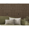 Mexen Linea 13 akustický stenový panel 60 x 60 cm (4 ks), plsť 9 mm, technická dyha, Tmavý Orech - S110-60607-13-044