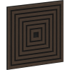 Mexen Linea 13 akustický stenový panel 60 x 60 cm (4 kusy), plstený 9 mm, technická dyha, Dub Mocca - S110-60607-13-045