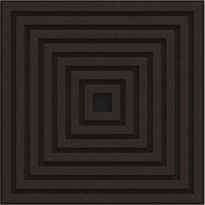 Mexen Linea 13 akustický stenový panel 60 x 60 cm (4 ks), plsť 9 mm, technická dyha, Čierny Dub - S110-60607-13-046