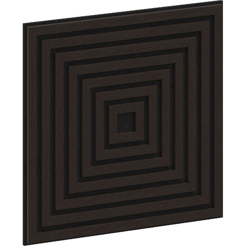 Mexen Linea 13 akustický stenový panel 60 x 60 cm (4 ks), plsť 9 mm, technická dyha, Čierny Dub - S110-60607-13-046