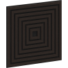 Mexen Linea 13 akustický stenový panel 60 x 60 cm (4 ks), plsť 9 mm, technická dyha, Čierny Dub - S110-60607-13-046