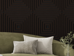 Mexen Linea 13 akustický stenový panel 60 x 60 cm (4ks), plsť 9 mm, technická dyha, Čierny Dub - S110-60607-13-046