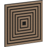 Mexen Linea 13 akustický stenový panel 60 x 60 cm (4ks), plsť 9 mm, technická dyha, Svetlý Orech - S110-60607-13-047