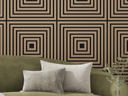Mexen Linea 13 akustický stenový panel 60 x 60 cm (4ks), plsť 9 mm, technická dyha, Svetlý Orech - S110-60607-13-047