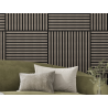 Mexen Linea 15 akustický stenový panel 60 x 60 cm (4ks), plsť 9 mm, technická dyha, Šedý Dub - S110-60607-15-043