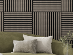 Mexen Linea 15 akustický nástenný panel 60 x 60 cm (4ks), plsť 9 mm, technická dyha, Sivý Dub - S110-60607-15-043