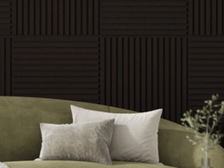 Mexen Linea 15 akustický nástenný panel 60 x 60 cm (4 ks), plsť 9 mm, technická dyha, čierny dub - S110-60607-15-046