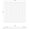 Mexen Linea 15 akustický nástenný panel 60 x 60 cm (4 ks), plsť 9 mm, technická dyha, čierny mat - S110-60607-15-053