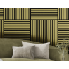 Mexen Linea 15 akustický nástenný panel 60 x 60 cm (4ks), plsť 9 mm, technická dýha, Zlatý - S110-60607-15-057