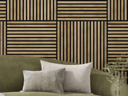 Mexen Linea 15 akustická stenová panel 60 x 60 cm (4 ks), plsť 9 mm, technická dyha, Medový Dub - S110-60607-15-066