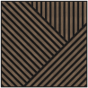Mexen Linea 25 akustický nástenný panel 60 x 60 cm (4 ks), plsť 9 mm, technická dyha, Tmavý Orech - S110-60607-25-044