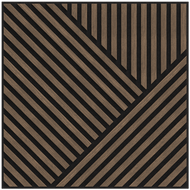 Mexen Linea 25 akustický nástenný panel 60 x 60 cm (4ks), plsť 9 mm, technická dyha, Tmavý Orech - S110-60607-25-044