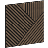 Mexen Linea 25 akustický nástenný panel 60 x 60 cm (4 ks), plsť 9 mm, technická dyha, Tmavý Orech - S110-60607-25-044