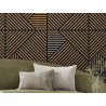 Mexen Linea 25 akustický nástenný panel 60 x 60 cm (4 ks), plsť 9 mm, technická dyha, Tmavý Orech - S110-60607-25-044
