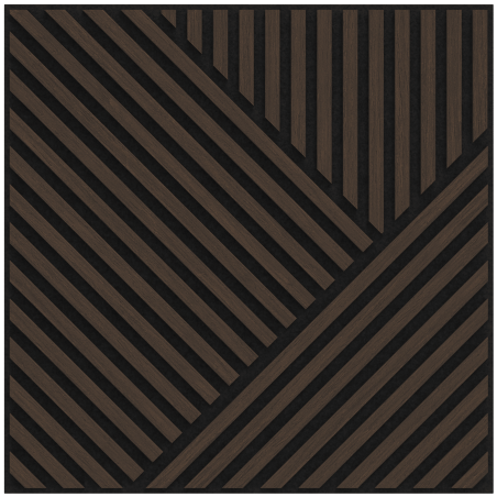 Mexen Linea 25 akustický stenový panel 60 x 60 cm (4 ks), plsť 9 mm, technická dyha, Dub Mocca - S110-60607-25-045