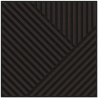 Mexen Linea 25 akustický stenový panel 60 x 60 cm (4 kusy), plsť 9 mm, technická dyha, Čierny dub - S110-60607-25-046