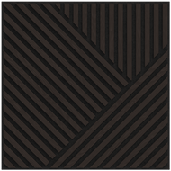 Mexen Linea 25 akustický stenový panel 60 x 60 cm (4 kusy), plsť 9 mm, technická dyha, Čierny dub - S110-60607-25-046