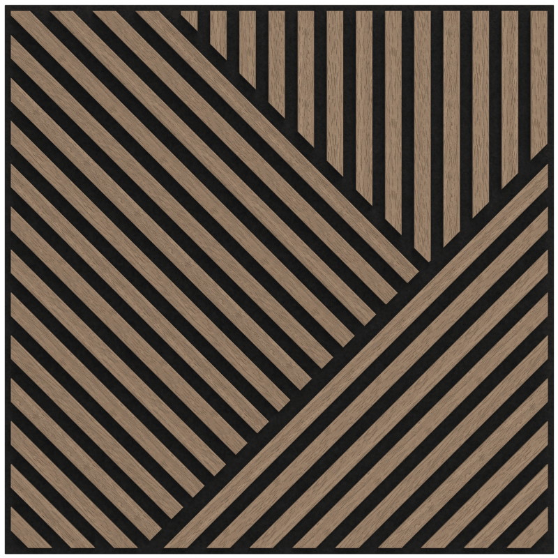 Mexen Linea 25 akustický stenový panel 60 x 60 cm (4 ks), plsť 9 mm, technická dyha, svetlý orech - S110-60607-25-047