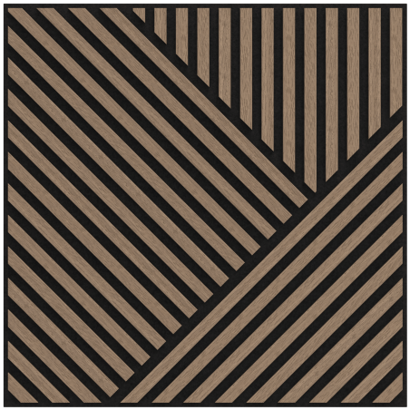 Mexen Linea 25 akustický stenový panel 60 x 60 cm (4 ks), plsť 9 mm, technická dyha, svetlý orech - S110-60607-25-047