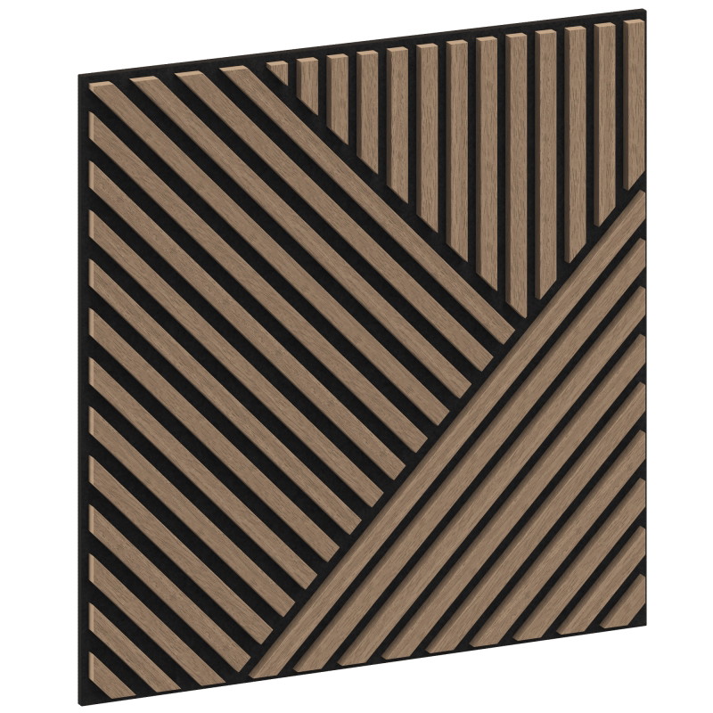 Mexen Linea 25 akustický stenový panel 60 x 60 cm (4 ks), plsť 9 mm, technická dyha, svetlý orech - S110-60607-25-047