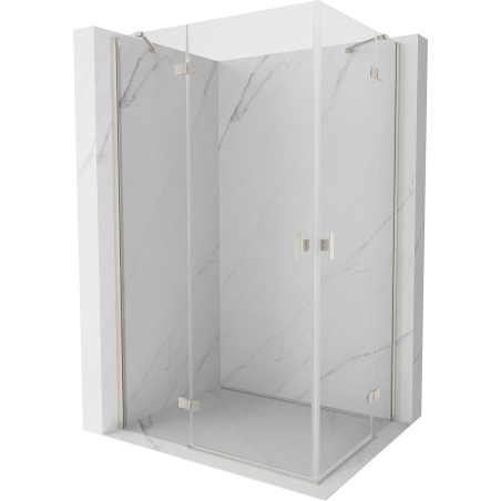 Mexen Mist-H Duo sprchová kabína skladacia ľavá 115 x 110 cm, transparentná, brúsený nikel - 8A5-115L-110P-97-00
