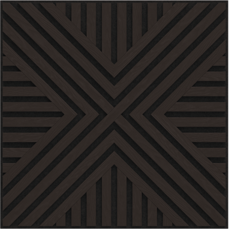 Mexen Linea 26 akustický stenový panel 60 x 60 cm (4 ks), plsť 9 mm, technická dyha, Čierny Dub - S110-60607-26-046