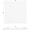 Mexen Linea 26 akustický stenový panel 60 x 60 cm (4 ks), plsť 9 mm, technická dyha, Čierny Dub - S110-60607-26-046