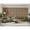 Mexen Linea 08 akustický nástenný panel 60 x 60 cm (4ks), plsť 9 mm, technická dyha, Bielený Dub - S110-60607-08-040