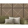 Mexen Linea 08 akustický nástenný panel 60 x 60 cm (4ks), plsť 9 mm, technická dyha, Bielený Dub - S110-60607-08-040