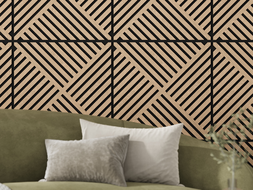 Mexen Linea 08 akustický stenový panel 60 x 60 cm (4ks), plsť 9 mm, technická dyha, Biely Dub - S110-60607-08-040