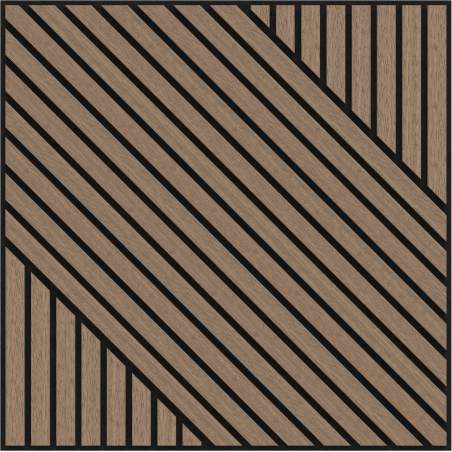 Mexen Linea 26 akustický stenový panel 60 x 60 cm (4 ks), plstený 9 mm, technická dyha, Svetlý orech - S110-60607-26-047