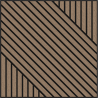 Mexen Linea 26 akustický stenový panel 60 x 60 cm (4 ks), plstený 9 mm, technická dyha, Svetlý orech - S110-60607-26-047