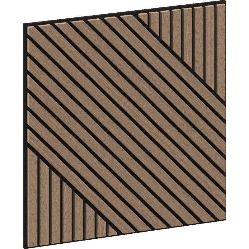 Mexen Linea 26 akustický stenový panel 60 x 60 cm (4 ks), plstený 9 mm, technická dyha, Svetlý orech - S110-60607-26-047