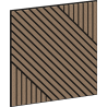Mexen Linea 26 akustický stenový panel 60 x 60 cm (4 ks), plstený 9 mm, technická dyha, Svetlý orech - S110-60607-26-047