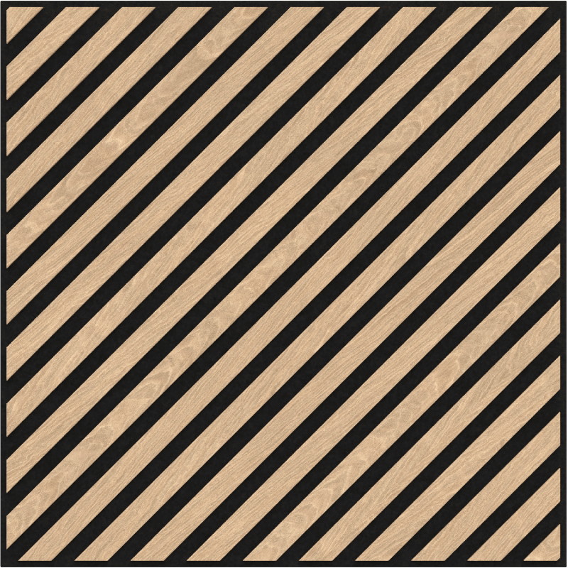 Mexen Linea 39 akustický nástenný panel 60 x 60 cm (4ks), plsť 9 mm, technická dyha, Bielený Dub - S110-60607-39-040