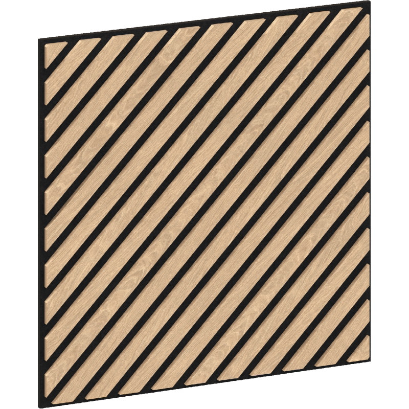 Mexen Linea 39 akustický nástenný panel 60 x 60 cm (4ks), plsť 9 mm, technická dyha, Bielený Dub - S110-60607-39-040
