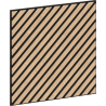 Mexen Linea 39 akustický nástenný panel 60 x 60 cm (4ks), plsť 9 mm, technická dyha, Bielený Dub - S110-60607-39-040