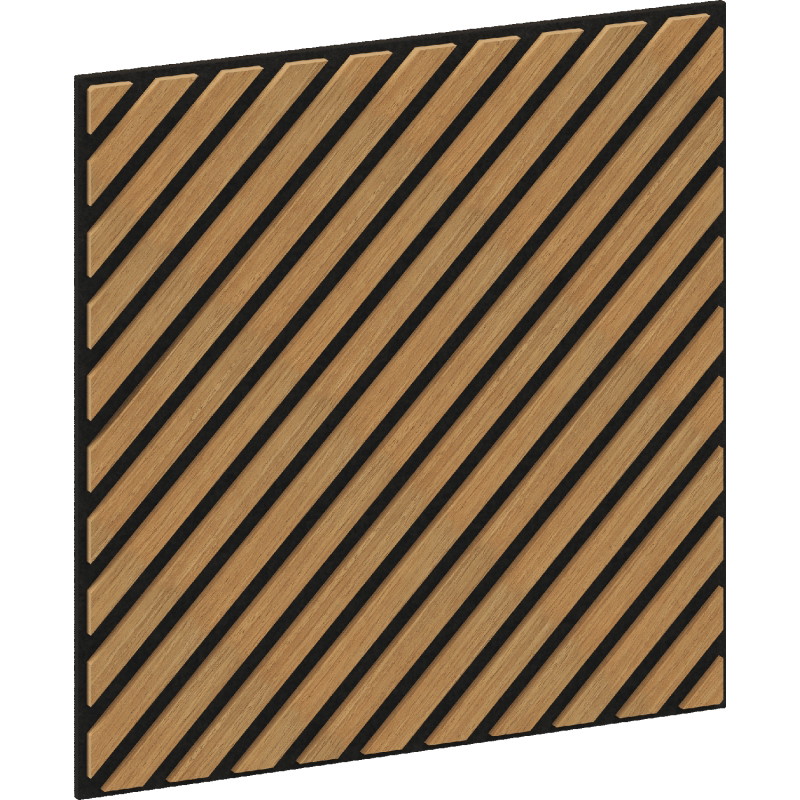 Mexen Linea 39 akustický nástenný panel 60 x 60 cm (4ks), plsť 9 mm, technická dyha, Dub Classic - S110-60607-39-041