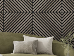 Mexen Linea 39 akustický stenový panel 60 x 60 cm (4 ks), plsť 9 mm, technická dyha, Sivý Dub - S110-60607-39-043
