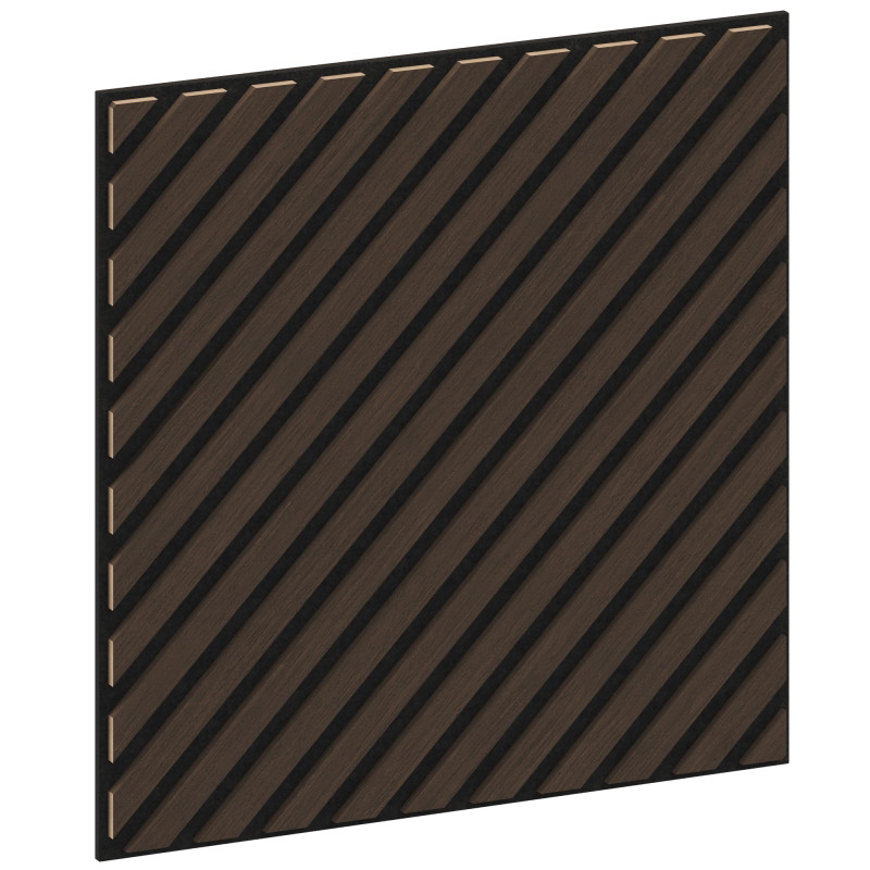 Mexen Linea 39 akustický nástenný panel 60 x 60 cm (4 ks), plsť 9 mm, technická dyha, dub Mocca - S110-60607-39-045