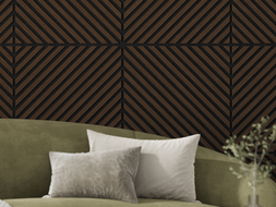 Mexen Linea 39 akustický nástenný panel 60 x 60 cm (4 ks), plsť 9 mm, technická dyha, dub Mocca - S110-60607-39-045